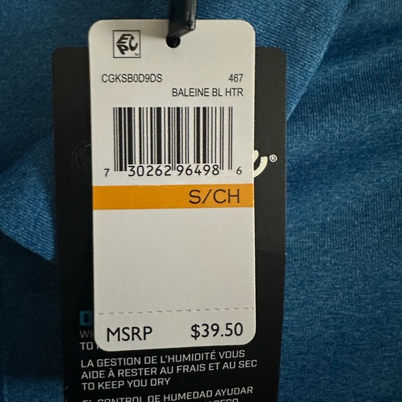 Callaway Women's 1/4 zip heather blue Golf Polo Opti Dri short sleeve Sz S NWT - Picture 4 of 6